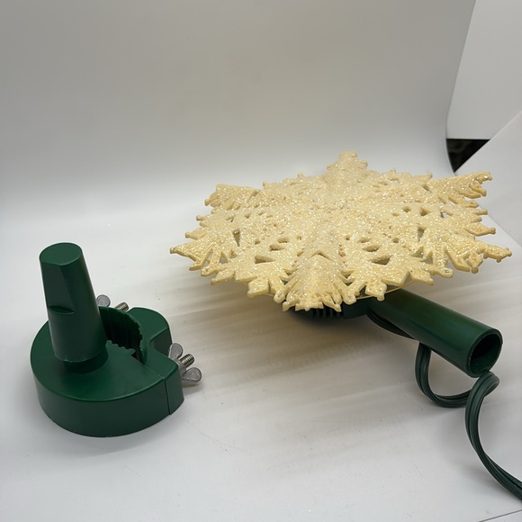 VTG Bradford Novelty Snowflake Tree Topper Spins Works - Picture 6 of 7